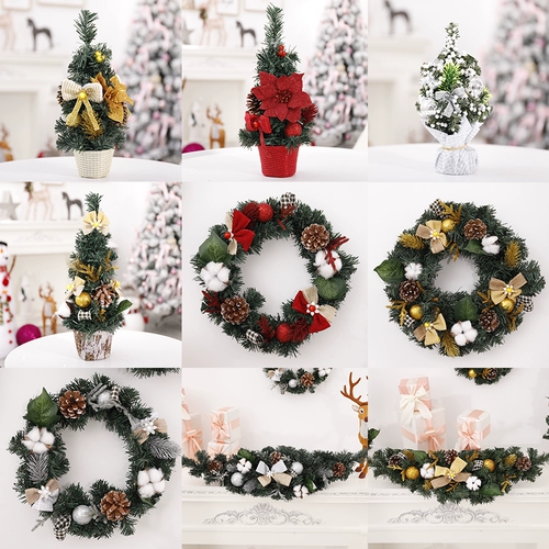 Рождественское цветочное кольцо дерево дерево дерево рог виноградная настенная стена висят отель шоппинг