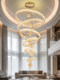 Villa Living Room Duplex Large Chandelier, Self-Built House Staircase Chandelier, Duplex Hotel Lobby Crystal Lighting Fixtures