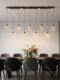 Italian-Style Minimalist Restaurant Chandelier, Designer High-End Long Island Bar Chandelier, Light Luxury Eye-Protection Lamp Above the Dining Table