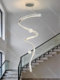 Villa Open-Air Living Room Duplex Building Large Chandelier Designer Light Luxury Art Staircase Grand Crystal Streamer Chandelier