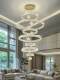 Villa Living Room Duplex Floor Suspended Chandelier Self-Built House Staircase Chandelier Mezzanine Hotel Lobby Crystal Lighting Fixtures
