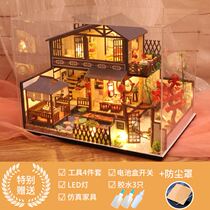 diy lodge and wind day loft villa house building model assembled handmade mini birthday present