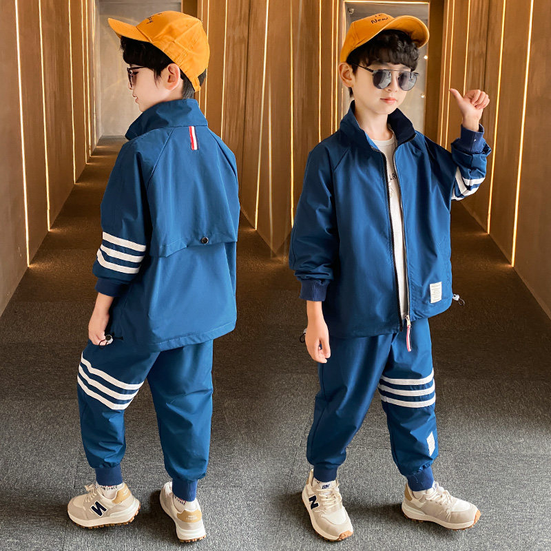 Boys Western style suits children's sports net red 2022 new boy handsome tide brand spring and autumn fashionable middle-aged children