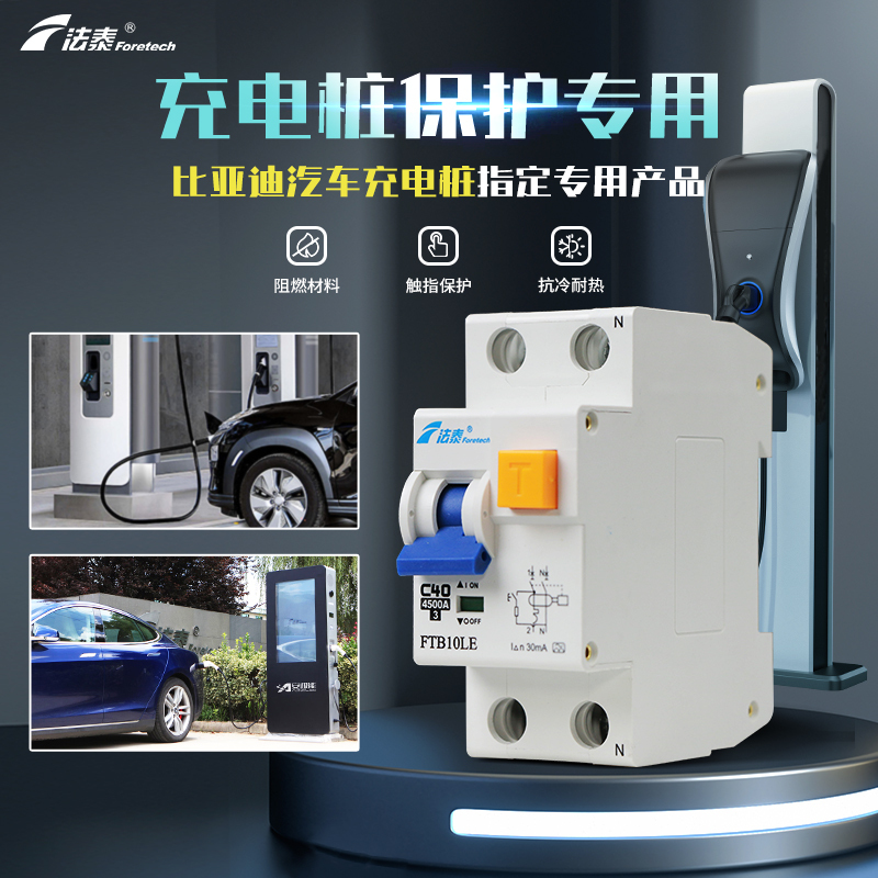 Fatai Ftb10Le-A Type Circuit Breaker Byd New Energy Vehicle Charging Pile Circuit Breaker Leakage Protection Switch