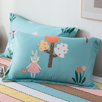Waterstar full cotton pillowcase Pure cotton Child pillowcase Single double student Dormitory Pillow Core Cover 48x74cm pair of clothes