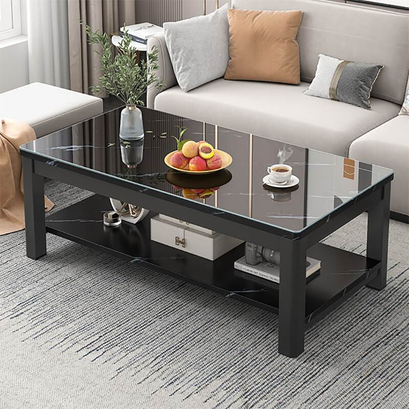 Simple modern coffee table table home small apartment office tempered glass tea w table net red living room coffee table small table