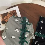 Ретро нижнее белье, дышащие штаны с бантиком, цветочный принт