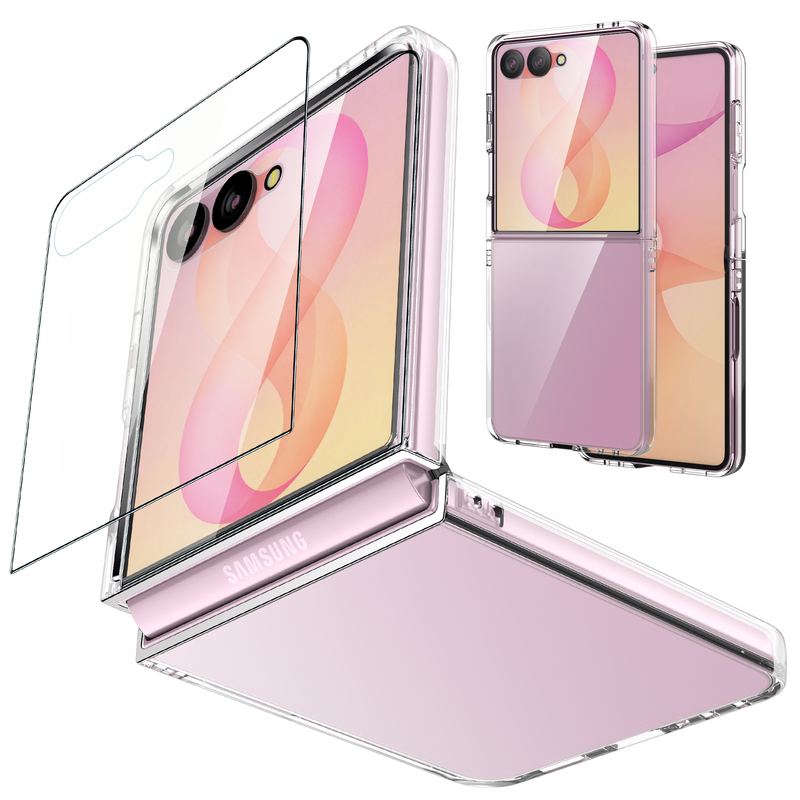 Suitable for Samsung Z Flip 8 Phone Case, Transparent Acrylic Protective Case, Samsung Z Flip 8 Phone Case, Samsung Foldable Phone 8Th Generation Phone Case, Foldable Screen Phone Transparent Protective Cover, Simple Protection
