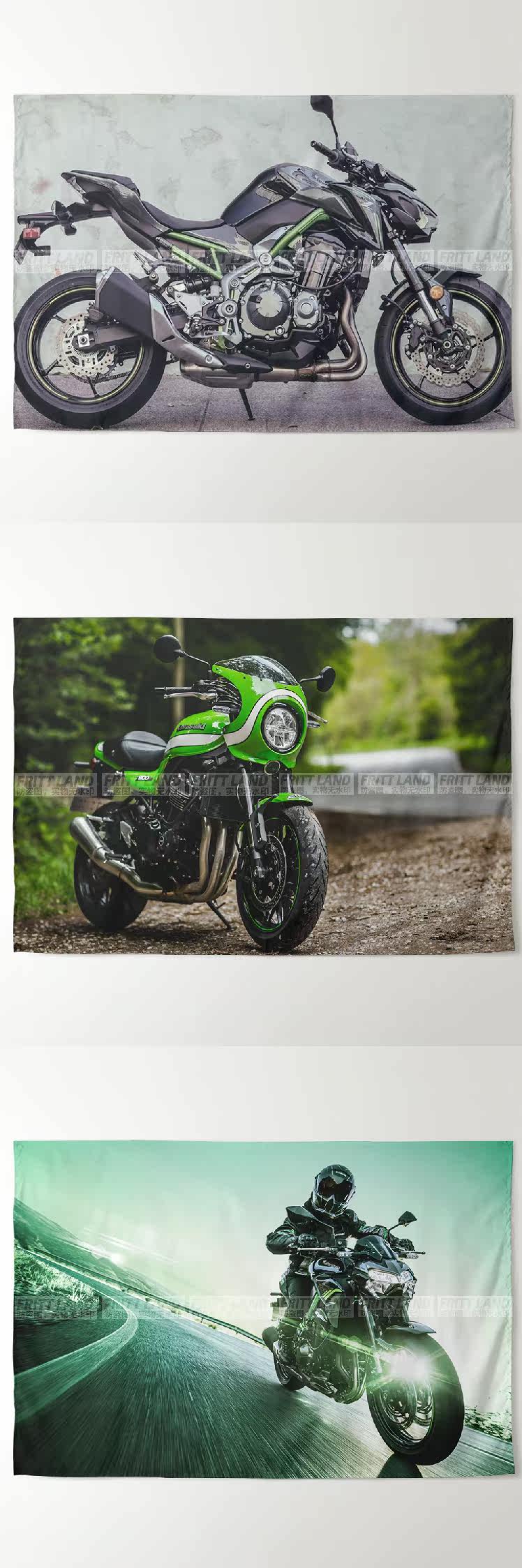 Гобелен 川崎z系列z 400 650 900街车摩托机车车迷周边装饰背景布挂布海报
