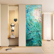 High-end art glass translucent filigree enamel partition screen American European French living room hotel entrance light luxury