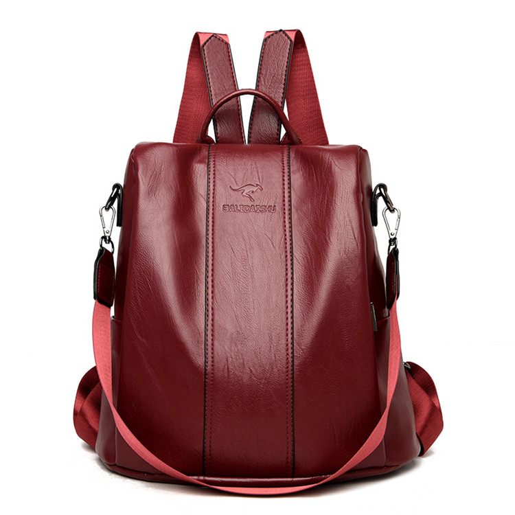 рюкзак anti-theft leather backpack women vintage shoulder bag ladie Other