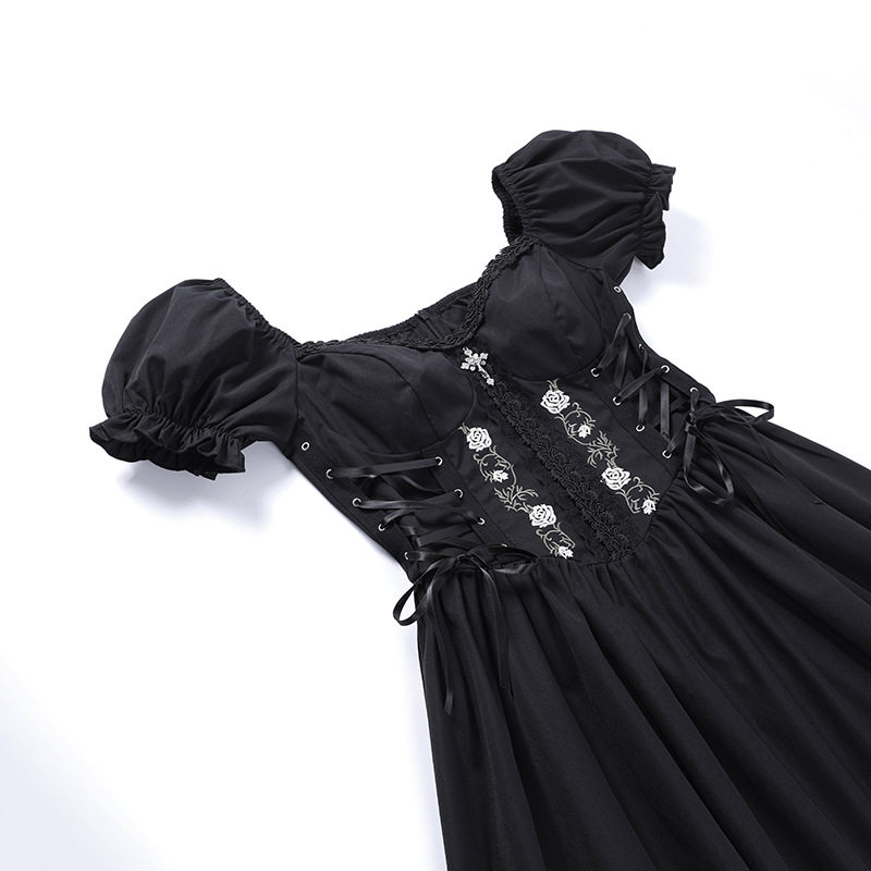 Altgoth Vintage Gothic Princess Dress Женщины Dark Harajuku La        