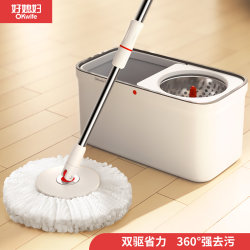 Good wife mop bucket rotating mop universal household mop automatic drying 2023 new mop self-twisting water mop