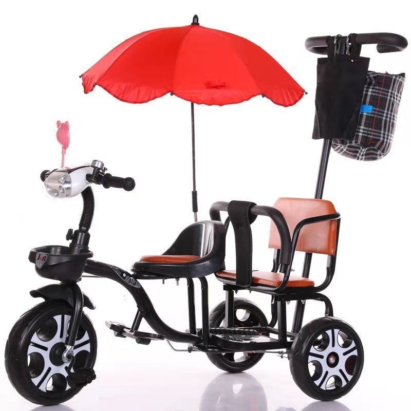 Twins Divinity Divine Instrumental before and after bike Double seat Baby trolley Large number light can sit 2nd child baby carrier-Taobao