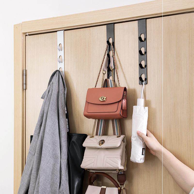 Creative wrought iron multi-functional door hook hanger on the door hanger sticky hook door back coat hook free punch rack