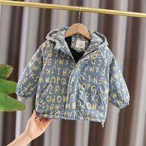 Childrens clothing baby boys thickened cotton clothes winter clothes boys cotton clothes trendy childrens jackets