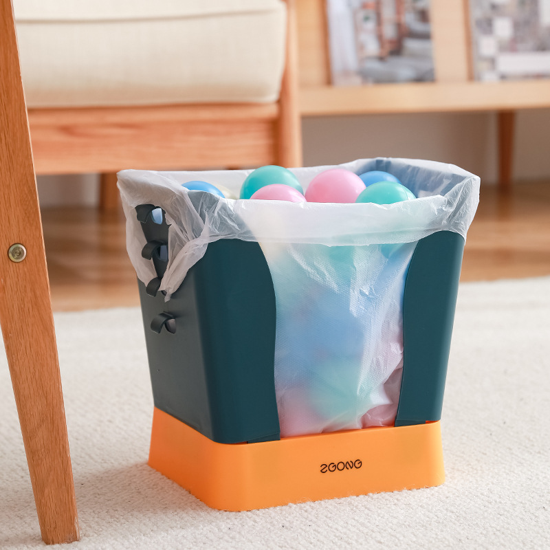 Adjustable-Sized Trash Can, Expandable, Non-Detachable, Nine-Level Size Adjustment, Large Capacity Sorting Bin for Home Bathroom Use