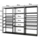 철 와인 랙 장식품 플로어 스탠딩 와인 잔 랙 디스플레이 랙 디스플레이 캐비닛 산업 스타일 와인 랙 와인 캐비닛