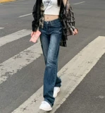 Весенние джинсы, ретро штаны, в американском стиле, свободный прямой крой