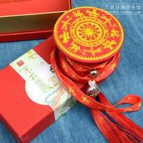 New Guangxi handicraft gifts Zhuang cloth art bronze drum fragrant spice cloth drum ethnic characteristic decorations