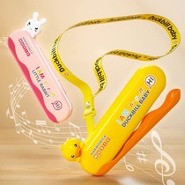 Yellow duck harmonica childrens toy beginners entry-level early education musical instrument for infants and toddlers can blow the harmonica