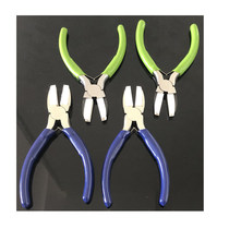 Nylon head pliers 4 5 inch flat mouth plastic head pliers gold and silver copper winding DIY handmade pliers gold tool Long rabbit hardware