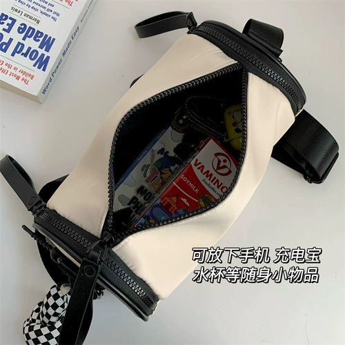 Трендовая водоотталкивающая брендовая небольшая дизайнерская сумка через плечо, нейлоновая сумка на одно плечо для отдыха, тренд сезона, в корейском стиле