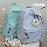 Корейская версия ins, простая мягкая школьная сумка для девочек, кампусный рюкзак, японский Harajuku, шикарный однотонный рюкзак в винтажном стиле