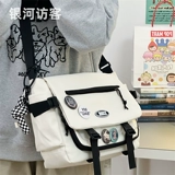 Универсальная брендовая сумка на одно плечо, трендовая вместительная и большая сумка через плечо, подходит для студента, в корейском стиле