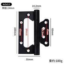 5-inch double-leaf hinge thickened cabinet door indoor room stainless steel folding 4-inch door hinge loose-leaf closing simple home*