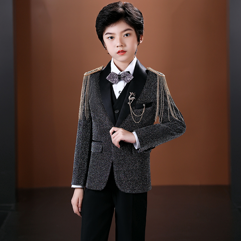 Piano performance clothing boy suit suit spring children's dress model violin performance little boy host tide