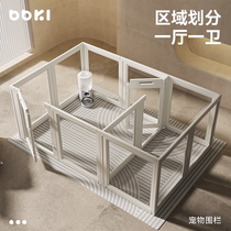 Dog transparent fence acrylic free combination pet fence medium small dog cage one room and one living room