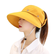 帽子女夏遮阳帽透气大檐可拆卸防风防晒太阳帽空顶帽女士时髦洋气