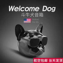 Walkers Bulldog Bluetooth Speaker Dog Head Audio Subwoofer Outdoor Cute Artcase Bulldog