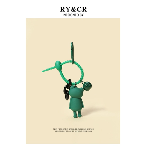 Зеленый мультяшный креативный брелок, изысканная подвеска для влюбленных, сумка, цепочка, лягушка, популярно в интернете