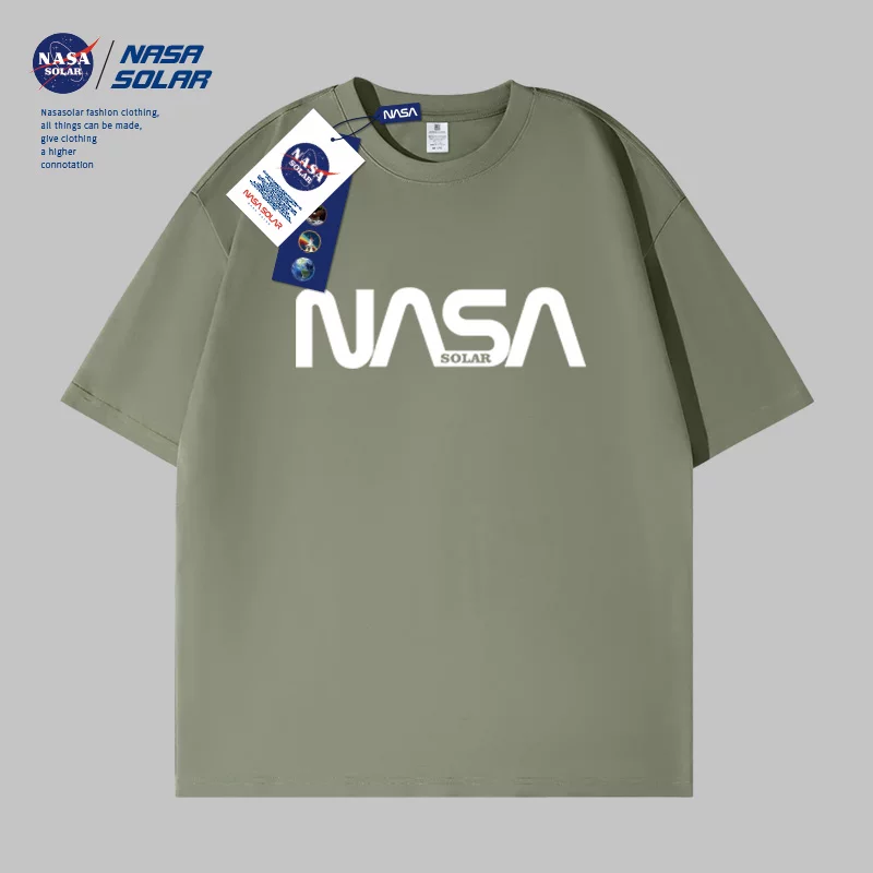 NASA со-с брендинг 2026 новыйstreet нишевые карикатура печати коротким рукавом пуловер мужской и женский одинаковый стиль парное футболка M1