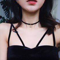 Black summer cord choker chain with small necklace neck accessory neck neck neck neck neck neck neck neck collar