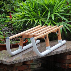 Лыжные доски 儿童折叠式木质雪橇滑雪车进口榉木便携式滑冰雪橇冰雪爬犁滑雪板