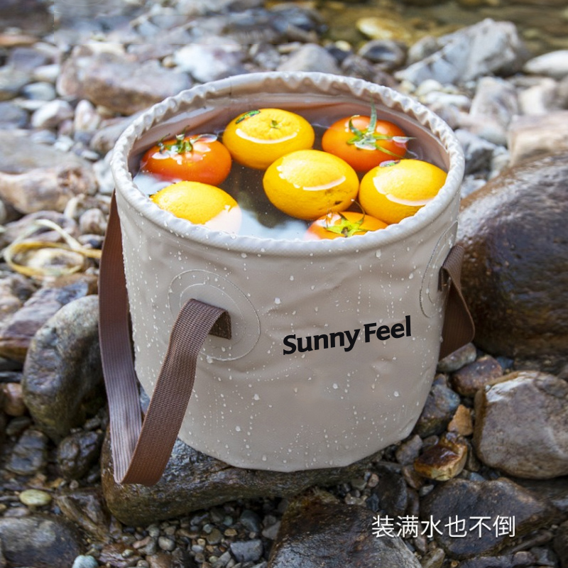 Sunnyfeel Hill Outdoor Foldable Bucket Portable Hot Foam Folding Folding Bag Washing Basin Campaign