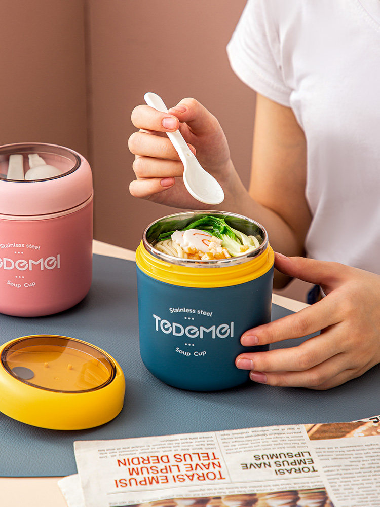 Insulation barrel kindergarten special lunch box portable 24-hour household small ultra-long thermal insulation large capacity 2 person Portable