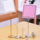 Stainless steel restaurant menu card clip vertical card bevel vertical seat card base buffet countertop table number plate dish display card dish card clip wedding table card