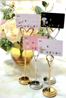Stainless Steel Table Number Card Holder Hotel Restaurant Wedding Table Card Holder Banquet Table Card Business Card Holder
