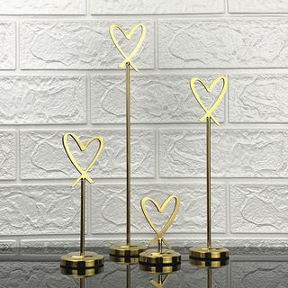 Manufacturer's Ready-Made Creative Table Number Plate Holder Metal Business Card Holder Seat Card Holder Meal Card Holder Wedding Card Holder