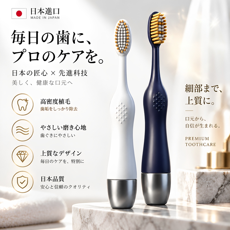 Japanese Large-Head Toothbrush for Men, High-End Soft Bristles, Adult-Grade, Premium Anti-Yellowing, Genuine Product, Number One on the Ranking List