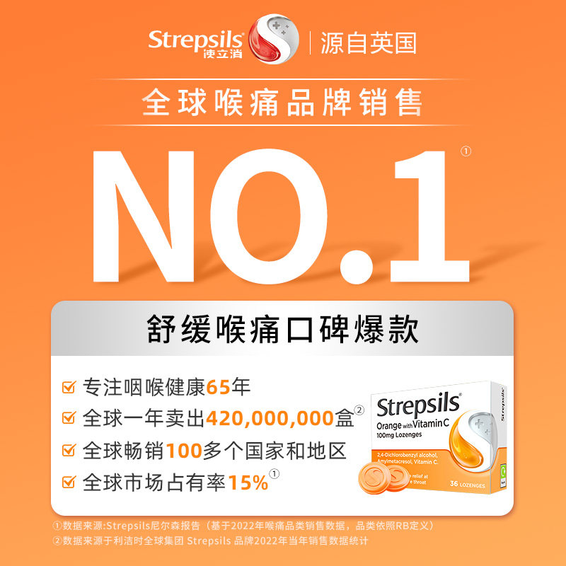 Strepsils史使立消润喉糖:24粒英国进口,解决咽喉肿痛炎不适的神器!-国际感冒咳嗽用药-淘宝百科网