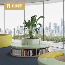 Early education childrens round training creative rest area around the column cylindrical waiting area leisure office storage book sofa stool