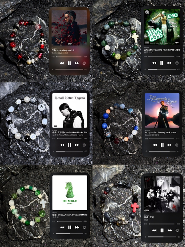 Soulcollision Original Rap Music Album Cover Bracelet Niche ins Hip-Hop Soulcollision Original Rap Music Album Cover Bracelet Niche ins Hip-Hop