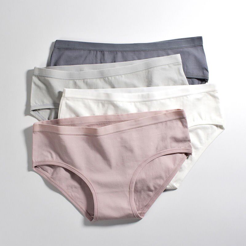 Red Bean 4 pairs of underwear underwear wear low waist day is cute air and simple and sweet and trace safety pants