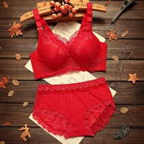 Red Bean Single Piece Suit Lingerie Woman Coaleste Chest Sexy Bra This Life Red Underwear Briefs Suit