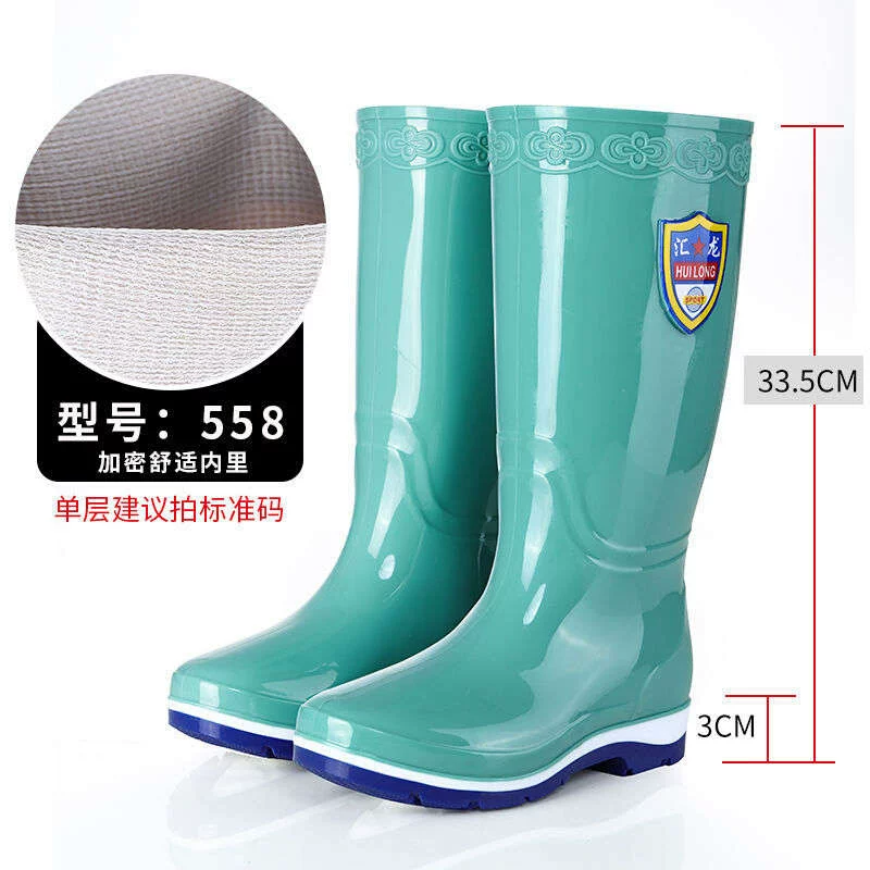 Женские резиновые сапоги на high-top с войлочной подкладкой Vfleece‑lined